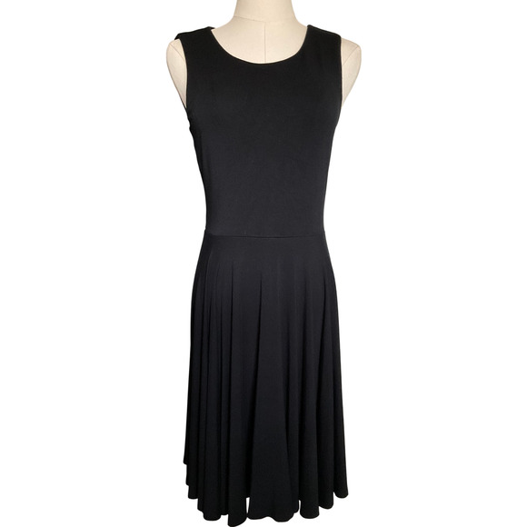 Willi Smith Women's Small Black Dress Sleeveless Flared Keyhole Back - Picture 10 of 14